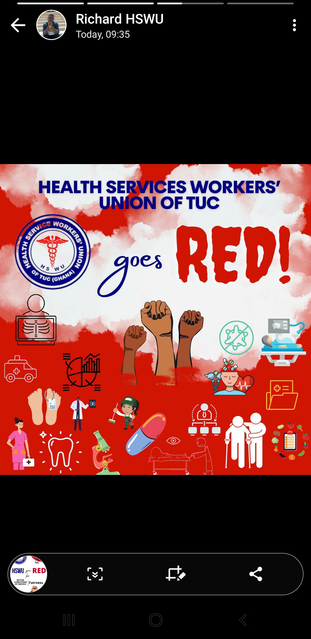 HSWU Goes Red and on Strike 